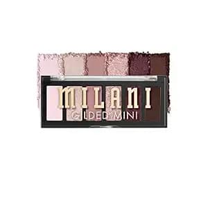 Milani Gilded Mini Eyeshadow Palette Matte Shimmer Makeup - The Wine Down - Purple And Pink Eyeshadow Assortment With Major Color Payoff. Six Matte And Shimmer Shades. Made In Usa.