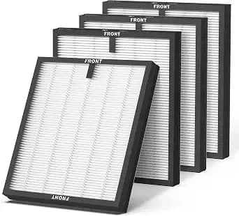 Chivalz 4 Pack hy4866 True Hepa Replacement Filters - Compatible With Morento hy4866 Air Purifier, Westhey hy4866 Air Purifier And Yiou m1 Air Cleaner Purifier, Original Version