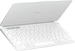 Logitech Keys-To-Go Bluetooth Keyboard For Windows And Android - Pale-Grey - Built-In Cover, Slim And Compact, For Tablet, Windows, Android, Linux, Ipad, Iphone, Mac, Apple Tv