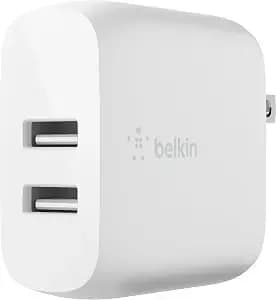 Belkin 24w Dual Port Usb Charger Block, Fast Charging For Travel - Iphone Charger Fast Charging, Iphone 17, Air, Pro, Pro Max, Ipad, Airpods, Samsung Galaxy s25, Switch 2
