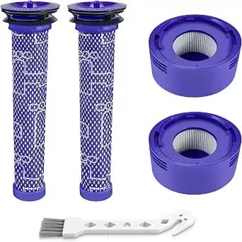 4 Pack Hepa Cordless Vacuum Filter Replacement Compatible With v7 v8 - Value Pack, Washable Pre & Post Filters, Strong Suction & Pet Hair Cleaning, Replaces 965661-01 & 967478-01