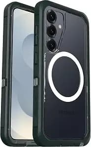 Otterbox Samsung Galaxy s25 (Only) - Defender Series Xt Clear Magnet Case - Sagebrush Green (Clear/Green) - Screenless - Rugged - Lanyard Attachment - Non-Retail Packaging