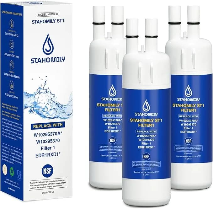 edr1rxd1 Replacement For Whirlpool Everydrop 1, w10295370a, whr1rxd1, 3pack - Compatible With Everydrop 1, edr1rxd1b, w10295370, Kenmore 9081, 46-9930, p4rfkb2, p8rfwb2l