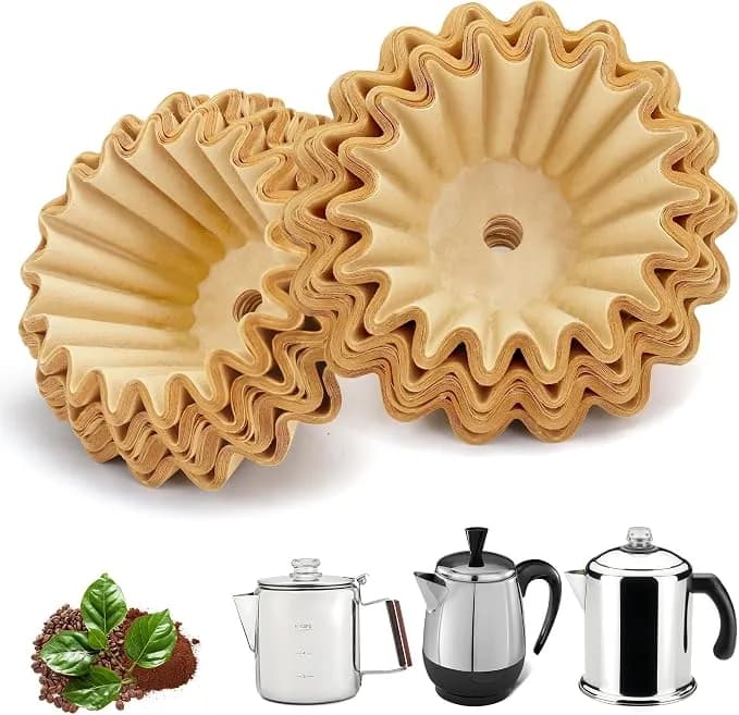 150 Pcs Perforated Coffee Filters For Farberware Coffee Percolator 4 Cup - Percolator Coffee Filters For Coletti 6 Cup, Elite Gourmet 6 Cup, Prevention Coffee Grounds At Pot Bottom