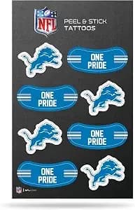 Rico Industries Nfl Footbal Peel & Stick Temporary Tattoos - Eye Black - Game Day Approved!