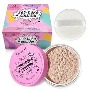 Setting Powder For Makeup, Extra Fluffy Loose Face Powder Poof, Soft Natural Face Makeup For Uneven Skin Tone, Blendable Oil Free Powder Foundation,Talc Free,Vegan,Cruelty-Free, 24g (#2 Natural Color)