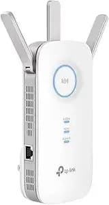 Tp-Link ac1900 Wifi Range Extender re550 - Dual-Band Wireless Repeater Amplifier W/Gigabit Ethernet Port - Up To 2200 Sq. Ft., 32 Devices - Internet Signal Booster - App Setup - Easymesh Compatible