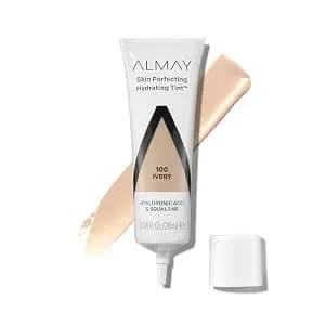 Almay Hydrating Liquid Foundation Tint, Lightweight With Light Coverage, Naturally Dewy Finish, Hypoallergenic, Dermatologist Testedfragrance Free, 100 Ivory, 0.94 Fl Oz. - Lightweight Hydrating Tint With Light Coverage And A Dewy Finish. Fragrance Free.