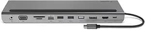 Belkin Usb C Hub, 11-In-1 Multi-Port Laptop Dock With 4k Hdmi, Dp, Vga, Usb C Docking Station With 100w Power Delivery, Usb A, Gigabit Ethernet, Sd, Microsd, 3.5mm Port For Macbook Pro, Air And More