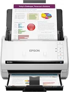 Epson Ds-770 Ii Color Duplex Document Scanner 45 Ppm High Speed - Auto Feed 100-Sheet Adf Usb 3.0 For Pc Mac Business Office Desktop Scanning 600 Dpi Resolution Paper Card