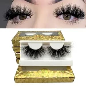 25mm Real Mink Lashes Mikiwi Eyelashes sf07-5, Thick Handmade Full Strip Lashes, Crueltyl Free Fluffy Lashes, Dramatic 3d Mink Eyelashes Bulk Pack-5