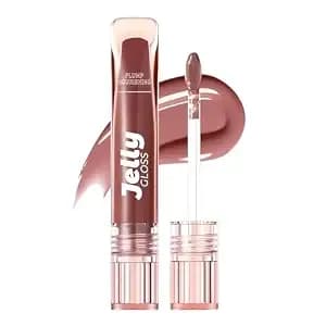Jelly Lip Plumper Gloss, Hydrating High-Shine Lip Tint (04 Red Bean) - Glass-Like Shine With A Lightweight, Non-Sticky Formula. Hydrates, Plumps & Layers Beautifully With A Silicone Applicator