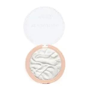Revolution Reloaded Pressed Powder Highlighter, Set The Tone - Intensely Pigmented For A High-Impact Glowy Finish, Vegan & Cruelty-Free, 0.22 Oz