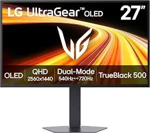 Lg 27gx790b-B 27” Ultragear Qhd (3440 X 1440) Oled Gaming Monitor, Dual Mode (Qhd 540hz/ Hd 720hz), 0.02ms, Trueblack 500, Nvidia G-Sync Compatible, Amd Freesync Premium Pro, Dp 2.1, Usb-C, Black - Nvidia G-Sync Compatible, Usb-C, Amd Freesync Premium Pro