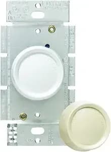 Lutron Fsq-2fh-Dk Electronics Rotary On/Off Fan-Speed Control, 1 White And 1 Ivory Knob Included