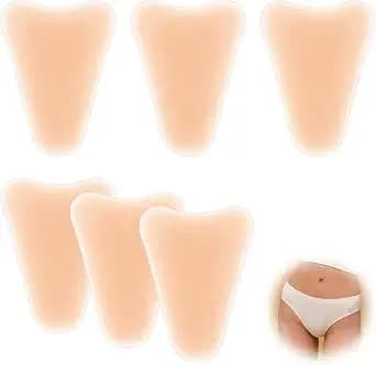 6pcs Seamless Crotch Smoothing Pad For Leggings Swimsuits, Privacy Protection Insert Reusable Front Modesty Cover For Women