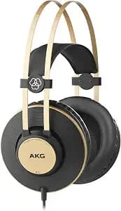 Akg Pro Audio k92 Over-Ear, Closed-Back, Critical Listening And Studio Headphones, Matte Black And Gold