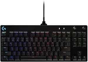 Logitech G Pro Mechanical Tkl Tenkeyless Gaming Keyboard (Clicky) - Black - Ultra Portable, Detachable Micro Usb Cable, 16.8 Million Color Lightsync Backlit Keys