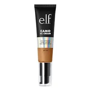 E.L.F. Camo Cc Cream, Spf 30 Color-Correcting Medium-To-Full Coverage Face Foundation, Delivers An Airbrushed Finish, Vegan & Cruelty-Free, Tan 400 W