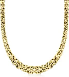 Ross-Simons 14kt Yellow Gold Graduated Byzantine Necklace