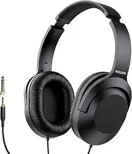 Philips Over Ear Wired Stereo Headphones For Podcasts, Studio Monitoring And Recording Headset For Computer, Keyboard And Guitar With 6.3 Mm (1/4") Add On Adapter