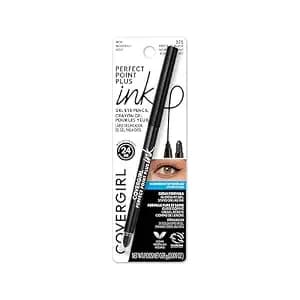 Covergirl Perfect Point Plus Ink Gel Eye Pencil, Pigmented, Long-Wearing, Vegan Formula, Matte Jet Black 275, 0.01oz