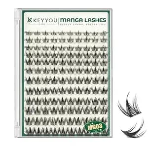 Keyyou Lash Manga Lash Clusters 8-18mm Fairy Eyelash Clusters Natural Diy Lash Extension Wispy With Soft Thin Band(mg03)