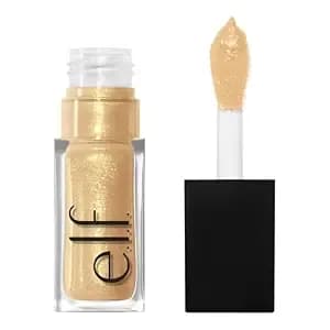 E.L.F. Glow Reviver Lip Oil, Citrine Gleam - Nourishing And Hydrating With High-Shine Glimmer Finish & Sheer Wash Of Color, Minty Scent, Non-Sticky, Vegan & Cruelty-Free