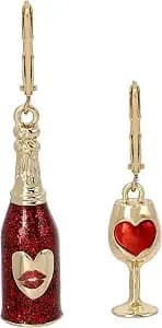 Betsey Johnson Non-Matching Flower Earrings