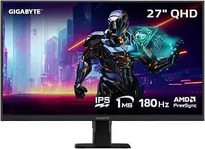 Gigabyte - gs27qa Sa - 27" Ips Gaming Monitor - Qhd 2560x1440-180hz - 1ms Mprt - Amd Freesync - Hdmi, Dp - Black