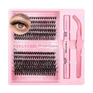 Lash Clusters Kit 240pcs 30d 40d Individual Lash Extensions, Diy Volumized Eyelash Clusters With 2 In 1 Lash Bond And Seal, Includes Lash Tweezers For Natural Look