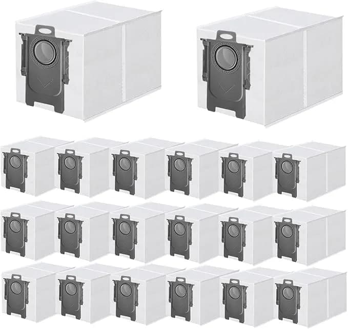 20 Pack Dust Bags For Roborock Qrevo S Pro, Qv 35a, Qrevo s5v - For Saros 20/10/10r, Curv, Curvx, Qrevo, Pro, Maxv, Master, Plus, s5x, s5a, s8 Maxv/Max Ultra Robot Vacuum Cleaner