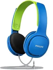 Philips Kids Headphones With Cord, On-Ear Wired Headphones For Kids With Comfortable Fit & Clear Stereo Sound, 85db Volume Limiter Headset For School/Tablet/Ipad/Kindle, Ideal For Boys & Toddlers