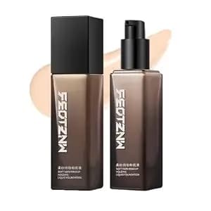 Feotznw Liquid Foundation Makeup Full Coverage Natural Beige 30ml - Natural Look, Hydrating, Heat & Sweat Resistant, Long Wearing Oil Control, Lightweight, Semi-Matte Finish, 30g / 1.06 Oz