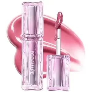 Focallure Lip Tint Stain - Long-Lasting, Hydrating, Waterproof, Aqua - Dual-Film Transfer-Proof Formula, Watery High Shine Finish, Non-Sticky, Non-Drying, 4 Buildable Shades