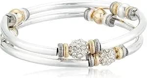 Nine West Women'S Stretch Bangle Bracelet, Layered Stackable Fashion Jewelry For Everyday And Dress Wear