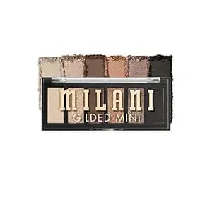 Milani Gilded Mini Eyeshadow Palette Makeup - Call Me Old-Fashioned - Brown Eyeshadow Assortment With Major Color Payoff. Six Matte And Shimmer Shades. Made In Usa.