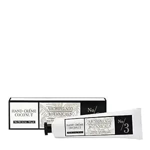Archipelago Botanicals Coconut Hand CrèMe, 3.2 Oz - Rich And Lightly Scented Hand Lotion For Dry Skin, Cuticles And Rough Spots, Premium Plant Extracts