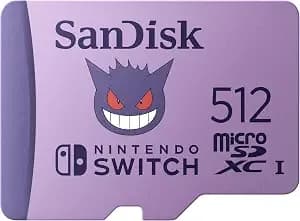Sandisk 512gb Microsd Card, PokéMon Gengar Edition