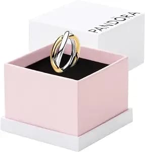 Pandora Two Tone Entwined Bands Ring
