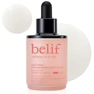 Belif Retinol & Peptide Super Drops Serum – Anti-Aging Skin Booster And Pore Minimizer With Hyaluronic Acid For Firming, Smoothing & Repair, Korean Skincare For All Skin Types, 1.01 Fl Oz
