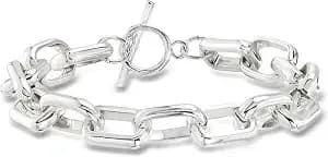 Ross-Simons Sterling Silver-Plated Link Toggle Bracelet