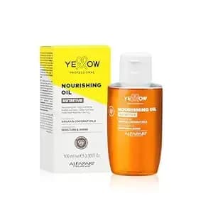 Alfaparf Milano Yellow Professional Nutritive Nourishing Oil For Dry Hair - Hair Oil Powered By Argan & Coconut Oils - Hair Serum Designed For Moisture & Shine (3.38 Fl Oz / 100ml)