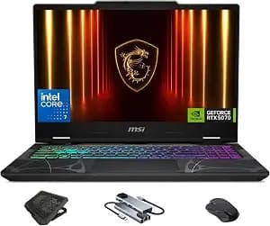 Msi Cyborg 15 Rtx 5070 Gaming Laptop, Intel Core 7-240h, Nvidia Geforce Rtx 5070 8gb gddr7, 15.6" Fhd 144hz Ips Display, 64gb ddr5 Ram, 2tb Ssd, 4-Zone Rgb Backlit Kb, Cooler Boost, rj45, Win 11 Pro
