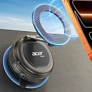 Acer Gadget Vacuum Magnetic Phone Mount, Magsafe Phone Holders For Your Car, 360° Adjustable Holder For Cell Phone, Car Accessories For Women Men For Iphone 17 16 15 14 13 12 /Pro Max -Dark Grey