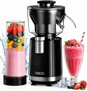 Qibox 2-In-1 Snow Cone Machine & Smoothie Blender - 700w Electric Ice Shaver For Home Kitchen - Perfect For Kids' Birthday Parties, Summer Bbqs & Daily Breakfast Smoothies