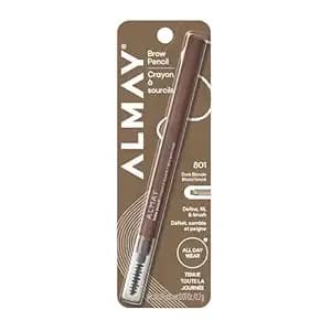 Almay Brow Pencil, Eyebrow Makeup, Hypoallergenic, 801 Dark Blonde