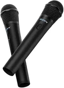 Sony Ult Mic Wireless Microphone For Karaoke, Two Wireless Mics & Receiver - 20 Hr Battery With Quick Charging, Clear Vocals, Duet Assist, Noise Reduction. Pairs Perfectly With Ult Power Sound Series