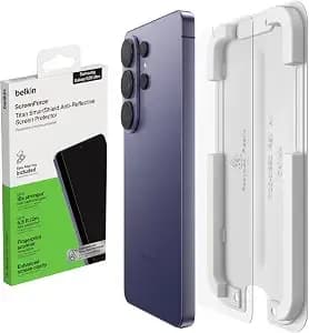 Belkin Titan Smartshield Screen Protector Samsung Galaxy s26 Ultra - Nano-Titan Technology, Up To 18x Stronger Than Glass, 6.5ft Drop Protection, 9h Scratch Resistance, Easy Align Tray