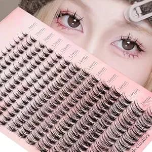 Manga Anime Spiky Lash Clusters Extensions 224pcs, 8-18mm Individual Wispy Lashes For Cosplay Doll Fairy Manhua Manhwa Makeup (D Curl)